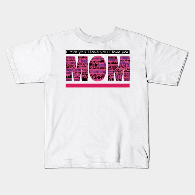 MOM definition Kids T-Shirt by worshiptee